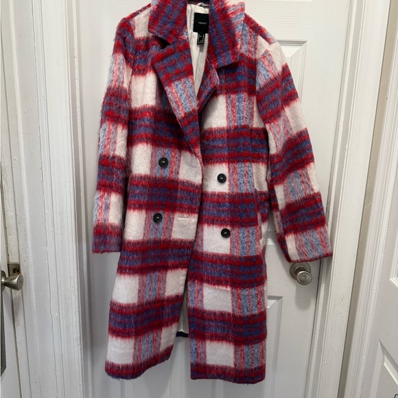 Plaid Double-Breasted Coat - Picture 5 of 7